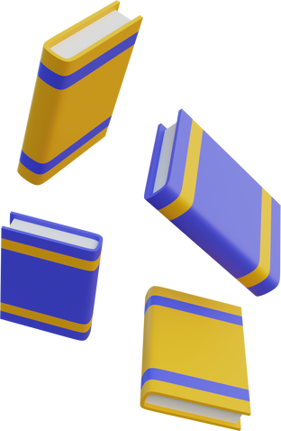 3d stationery falling books